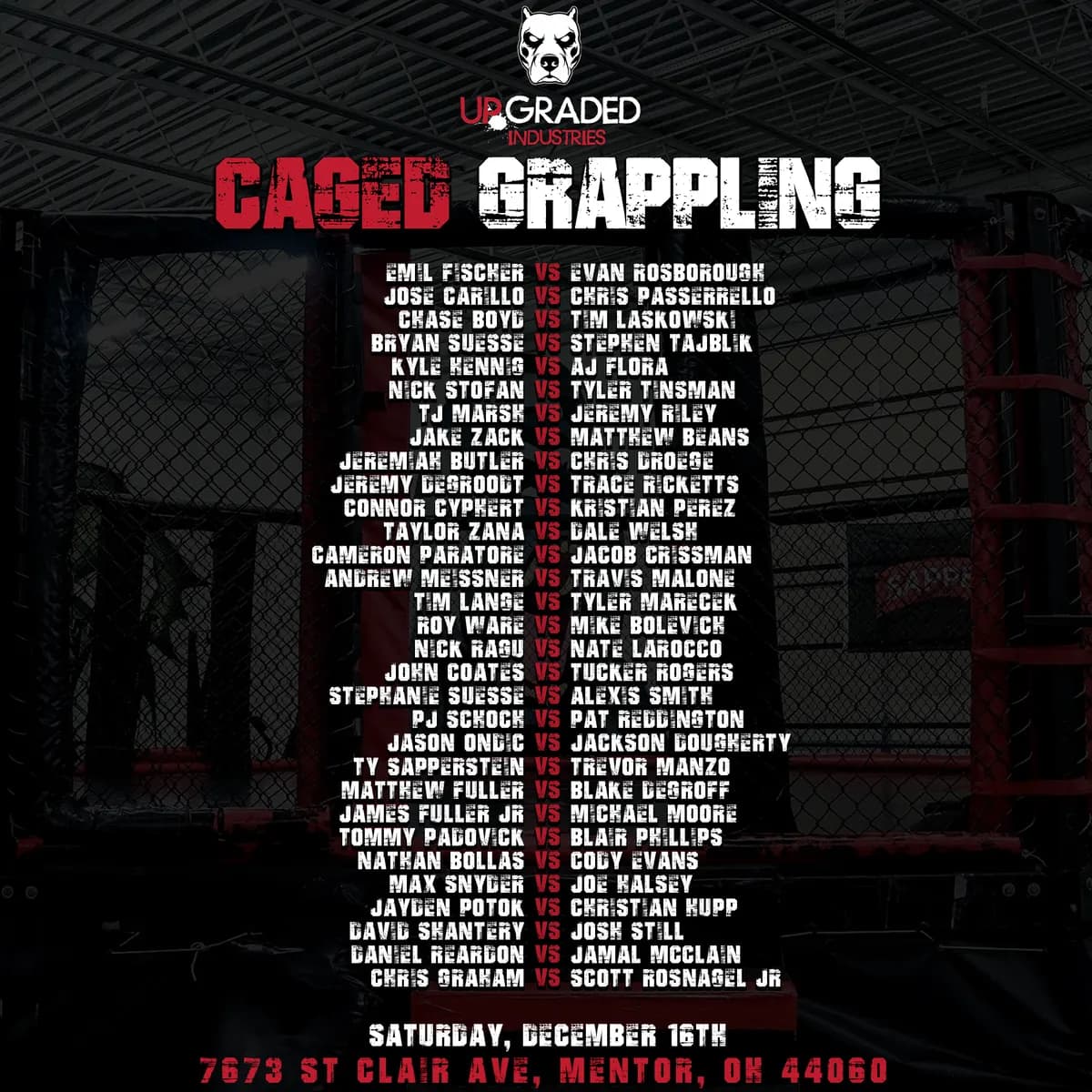 UGI 3 fight card, 16 December 2023